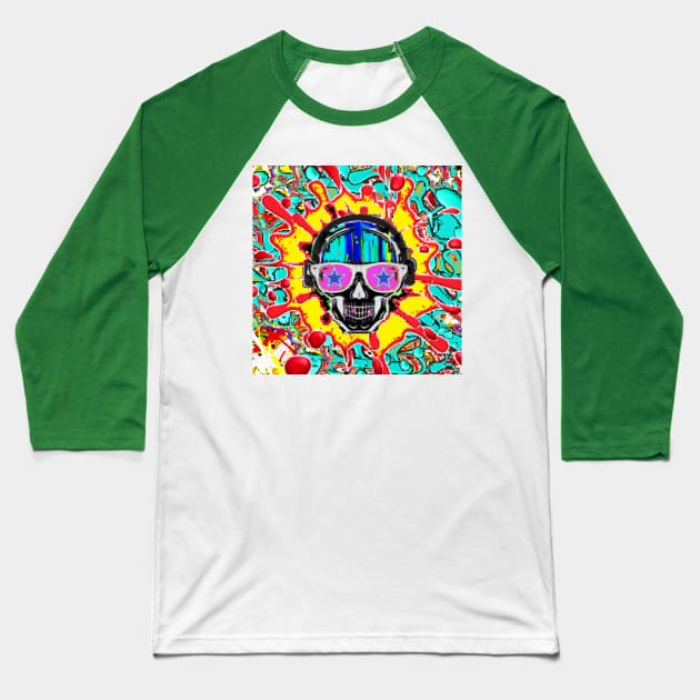 Rainbow Gothic sticker 777 Baseball T-Shirt by LowEndGraphics